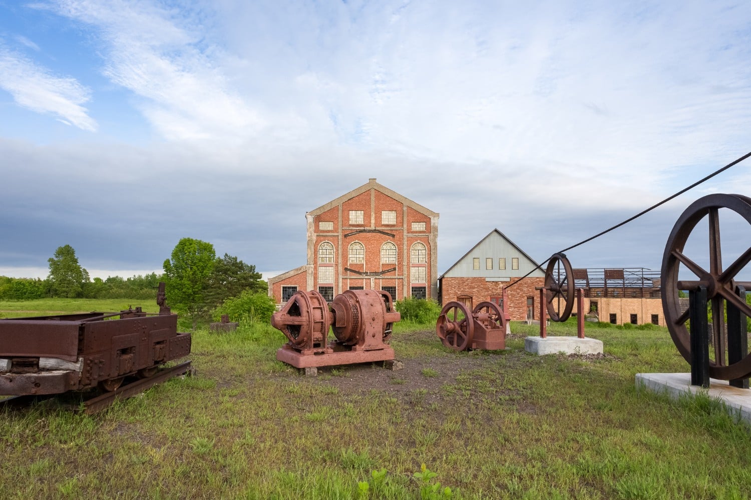 old mining equipment at Quincy Mine