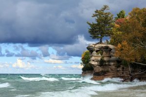 Rocky shore of Lake Superior