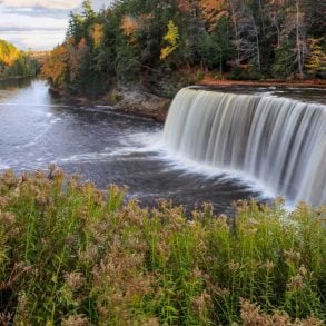 the lower waterfall at Tahquamenon Falls State Park