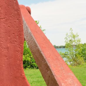 An anchor from a shipwreck on Lake Michigan