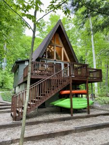 freshwater vacation rentals, a-frame
