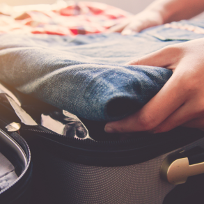 packing a suitcase