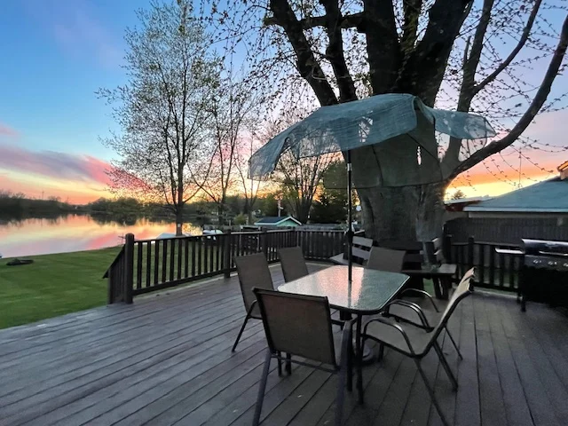 The patio at Sunset Shores rental #4. 